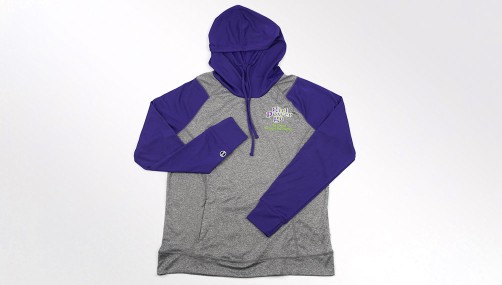 Gray and Purple Echo Hoodie