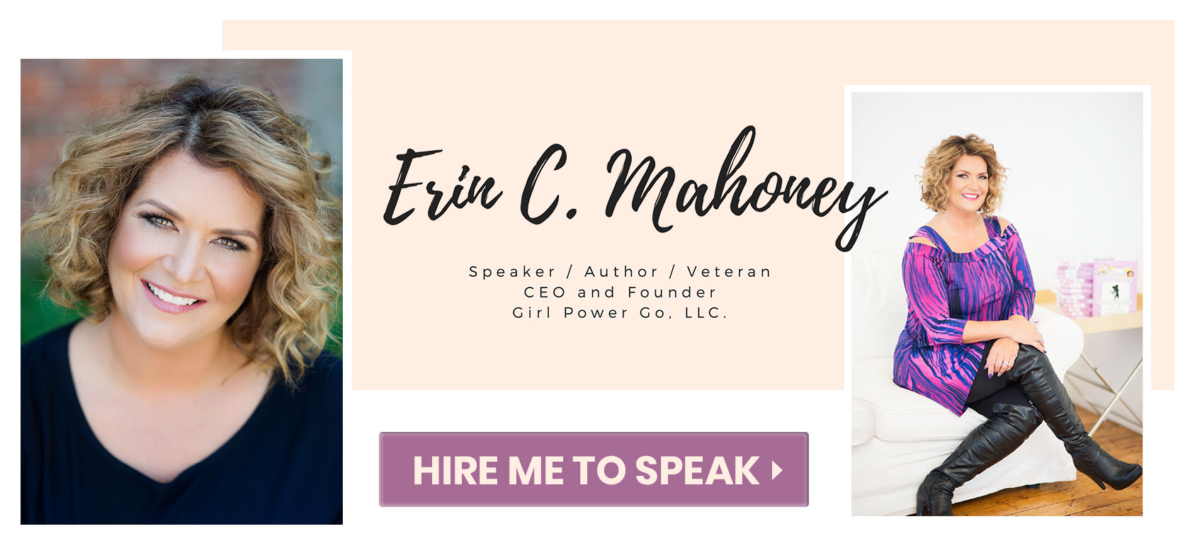 Erin Mahoney book author, motivational speaker, veteran – Hire me to speak